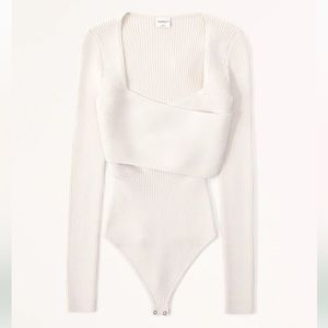 LuxeLoft Wrap Sweater Bodysuit - Abercrombie and Fitch